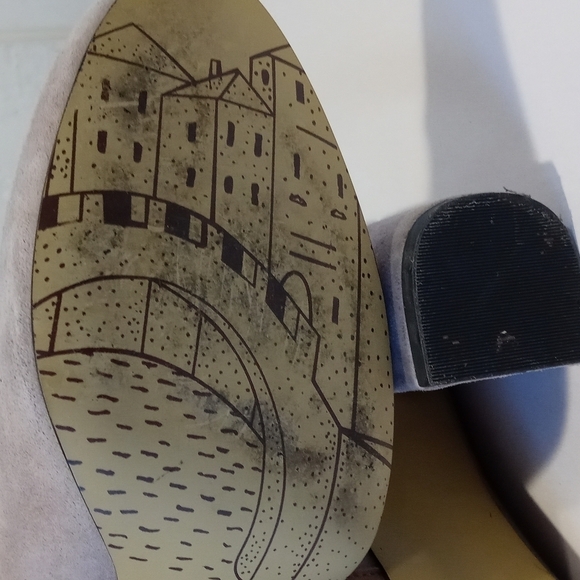 Bella Vita chunky high heel  size 10 w w beige color 3.5 inch heel leather upper - Picture 9 of 12